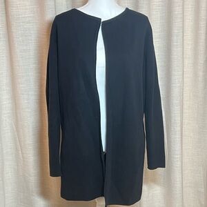 JCrew Black Open Front Long Sleeve Cardigan